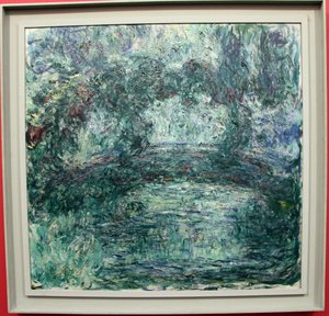 ジヴェルニーの睡蓮の池にかかる日本の橋 作： Claude Monet